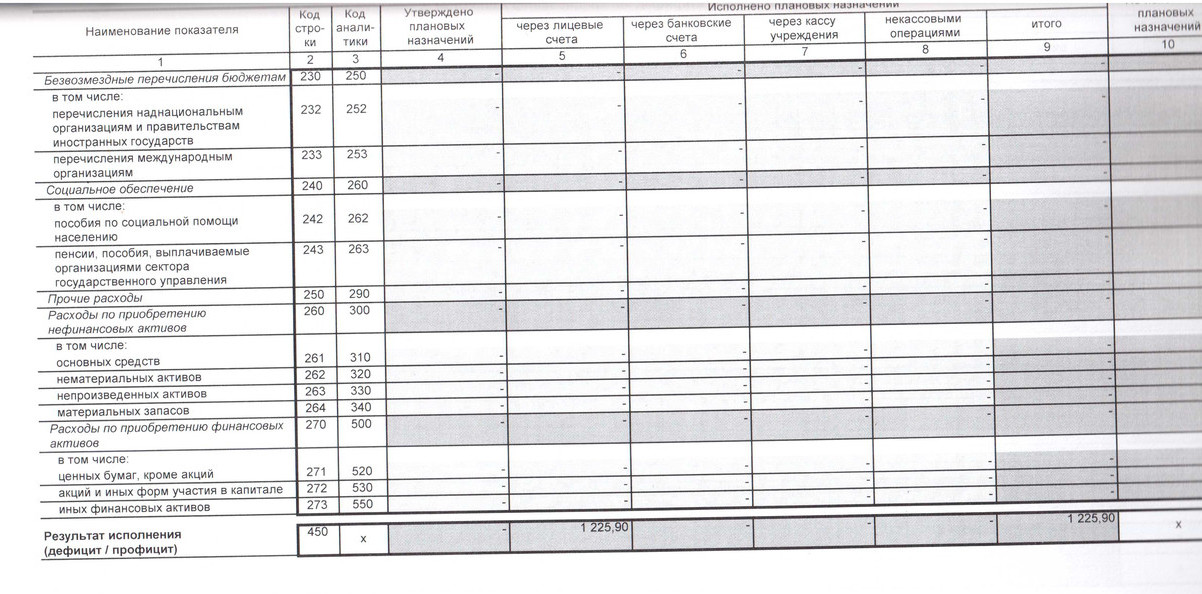 Отчет об исполнении учреждением плана его финансово-хозяйственной деятельности на 1 января 2013 г.