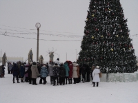 Открытие новогодней елки для жителей поселка ОЗТП. 24 декабря 2012 года